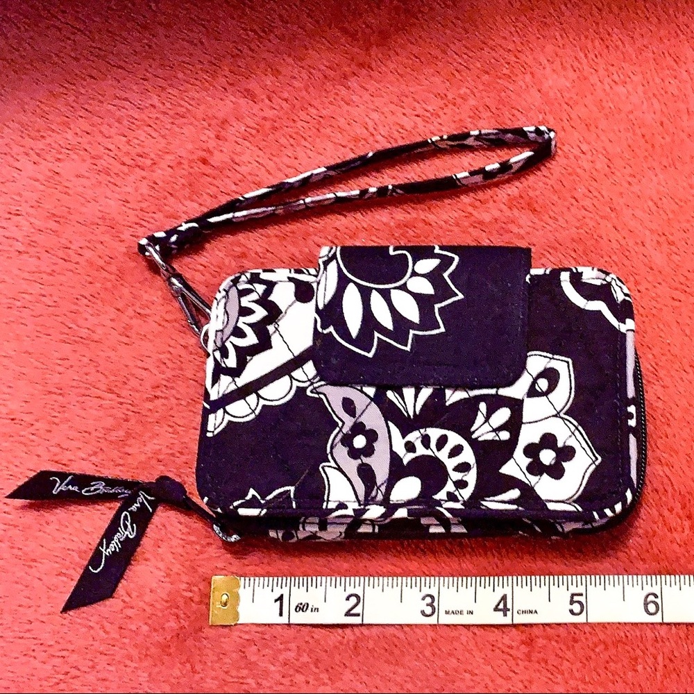 Vera Bradley “Vines Floral” B&W small wallet